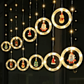 Miniatyrbilde 3 av 5: Dekorative Julelys Varmhvit LED, 3m10 ringformet lyslenke, med julestatue lys, hjemmefest dekorasjon