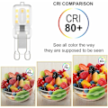 Miniatyrbillede 2 af 4: G9 LED-pære, G9 LED 220V Naturlig Hvid 3000K 3W Halogenækvivalent 30W Halogenlys 8-pak