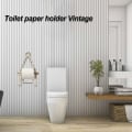 Pikkukuva 2 / 5: WC-paperiteline, Käsinkudottu makramee WC-paperiteline WC-kylpyhuoneeseen, Käsityönä valmistettu kylpyhuoneen ripustusportit (koukku vapaa)