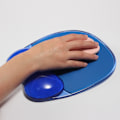 Miniatyrbillede 4 af 5: Musemåtte med håndledsstøtte - Krystalgel-musemåtte med skridsikker gummibase - Ergonomisk musepude til bærbar computer, hjemmekontoret - Kompatibel med laser og