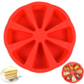 Miniatyrbillede 1 af 5: Trekantet pizzaskive kage bageforme 8 hulrum silikoneform non-stick silikone kageform kageform rød Mo muffinform