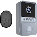 Miniatyrbilde 1 av 5: Grå - Trådløs videodørklokke, Wi-Fi smart videodørklokke, nattsyn, dørklokke-sett med HD-video, skylagring