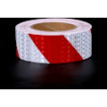Miniatyrbilde 3 av 5: Rød og hvit signaltape Reflekterende stripe Klistremerke Trafikkvarsling Natt med reflekterende bilmerking gulv, 5cm x 25m