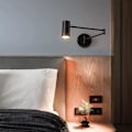 Miniatyrbillede 4 af 5: Indendørs Sengelampe, Væg Wash Lys, Minimalistisk Svingarm Justerbar Væglampe med Børstet Finish, Dæmpbar LED Belysning til Soveværelse, Gang, Stue