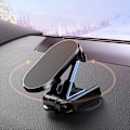 Miniatyrbillede 3 af 5: Foldbar magnetisk holder i metal til mobiltelefon med 360 graders rotation - Sølv