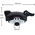 Miniatyrbilde 4 av 5: Andehode med nylonmontering for dekkmaskin svart maskinsett for dekkmaskin, 28 mm diameter