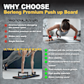 Miniatyrbilde 3 av 4: Push Up Board, Foldbar Pushup Fitness Stand for Bærbar Styrketrening. Robust, Stabilt Utstyr for Hjemmetrening for Menn og Kvinner, Gave til