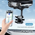 Miniatyrbilde 4 av 4: Bil Bakspeil Telefonholder 360° Rotasjon Universal Justerbar Retningsvisning