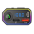 Miniatyrbilde 4 av 5: P6 Bil FM-sender - Bil MP3 Bluetooth håndfri spiller QC3.0 Hurtiglading TYPE-C