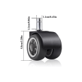 Miniatyrbilde 4 av 4: 5 stk kontorstolhjul Kontorstol Universal erstatning skrivebordshjul for å beskytte Moque To-hjul design