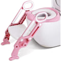 Miniatyrbillede 1 af 3: Justerbar og sammenklappelig børnetoiletsæde, babytoiletreducer med trin, børnetoilettræner med stige, kvalitetsmaterialer, til højde 38-42 cm