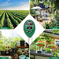 Miniatyrbillede 3 af 4: Fugtighedsmåler ph-meter til jorden, vandmonitor til planter, 3 i 1 jordtestkit med fugtigheds-/lys-/pH-tester til have, gård, græsplæne, indendørs