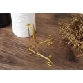 Miniatyrbillede 4 af 5: (2 stk) 4\" Jern Display Stativ, Lille Guld Jern Staffeli Plade Display Fotoholder Stativ, Display Kort, Dekorative Tallerkener