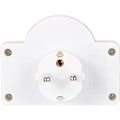 Miniatyrbillede 2 af 3: Hvid, stikkontakt adapter med afbryder 2 stikkontakter 16A,