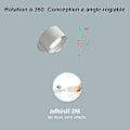 Miniatyrbild 4 av 5: 1 st (vit) Inomhusvägglampa, LED-vägglampa med USB-laddningsport Touch Control, 3 ljusstyrkenivåer 3 temperaturer 360° roterbar sovrum