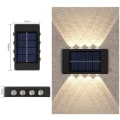 Miniatyrbild 1 av 4: Utomhusvägglampa IP65 Vattentät Utomhus Solcellslampor för Trädgård Stängsel Uteplats Garage (Varm Ljus)