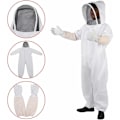 Pikkukuva 3 / 5: Ideal Costume Professional Ammattimainen Suojavarustus Beeshock pitkillä käsineillä ja hunnullisella hatulla mehiläishoitajalle - Valkoinen (XL)