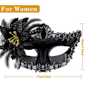 Miniatyrbilde 3 av 5: Par par venetiansk maske maske kvinne blonder venetiansk maske for kvinne mann maskerade fest