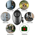 Miniatyrbillede 2 af 3: Nødpersonlig alarm sikkerhedsalarm 130db LED lommelygte til børn/kvinder/ældre studerende sort+sølv+lilla 3stk