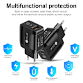 Miniatyrbilde 5 av 5: 25WPD hurtigladende mobiltelefonlader 5A europeisk standard hurtigladende hode Type-c adapter