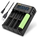 Miniatyrbillede 1 af 5: 18650 batterioplader 4 slots til 18650 21700 26650 lithium AA AAA Nimh batteri