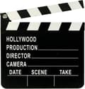 3 st Hollywood filmklapper, Svart