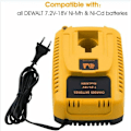 Pikkukuva 5 / 5: (Keltainen) DC9310 Dewalt Nicd ja Nimh 7.2 V-18 V akkulaturin korvaaja DC9096 DC9098 DC9099 DC9091 DC9071 DE9057 DW9096