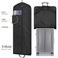 Miniatyrbillede 3 af 5: 3 stk. 60*153cm bryllup smoking håndholdt foldbar jakkesæt cover tøj støv cover støvpose frakke cover hængende opbevaring