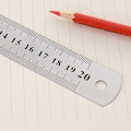 Miniatyrbillede 3 af 5: 3 stk. Lineal 10cm 20cm 30cm Værktøj til studerende og kontor (rustfri stållineal)