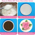 Miniatyrbillede 4 af 5: 3 stk. Oreo-kiks chokoladeform, 12-huls runde cylinder Oreo-chokoladeovertrækforme til slik, bageforme til minikager, gelé