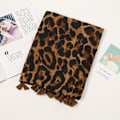 Miniatyrbillede 1 af 4: Moderigtig vintersjal, tørklæde til kvinder, tørklæde til kvinder, viskose, sexet leopardprint, prikket kvast tørklæde, firkantet tørklæde