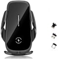 Miniatyrbillede 3 af 5: Qi Hurtig trådløs oplader til bil, induktionsoplader biltelefonholder til iPhone serie 13/11/11/x/se/8,