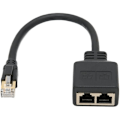 Pikkukuva 1 / 5: RJ45 Jakaja-adapteri, Ethernet 1–2 RJ45 Verkko STRP-jakaja, CAT8 verkkokaapelijakaja kotitoimistoon