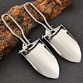 Miniatyrbilde 5 av 5: Sammenleggbar spade, 2 stk hageverktøy, rustfritt stål hagespade, hageplantere med 2 bæreposer, sammenleggbar spade