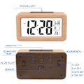 Miniatyrbild 3 av 5: Enkel Trä Digital Väckarklocka med Temperatur, Digital Väckarklocka, Datum, Bakgrundsbelysning, Snooze, för Sovrum, Sängbord, Hem, Kontor, Tyst