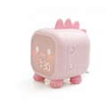 Miniatyrbilde 1 av 5: Dinosaur Square Barnealarmklokke (Rosa, 8,8*12*11,5cm) Digital Alarmklokke for Barnerom Søt Sengelampe Sovetrener USB Bursdag