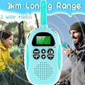 Pikkukuva 5 / 5: Lasten USB-ladattavat walkie-talkie-laitteet, joissa on 16 kanavaa, 2-suuntainen radio ja lelu-taskulamppu, 3-12-vuotiaille, VOX 3 mailin walkie-talkie ulkoiluseikkailuihin -