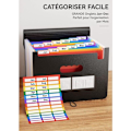 Miniatyrbild 4 av 5: Sader A4 / Dokumentmapp / Pappersförvaring 12 Fack - Dokumentförvaring A4 Organizer Dokument Expanderbar Dokumentmapp