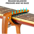 Miniatyrbilde 4 av 5: Mørkt tre - 1 stk legering gitar capo egnet for 6 strengers folkegitarer, akustiske og elektriske gitarer, ukulele, mandolin og banjo gitar capo