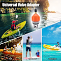Miniatyrbillede 5 af 5: Sæt med 2 oppustelige pumpeadaptere til stand up paddle - standard universal luftventil Schrader adapter, pumpehoved konnektor adapter til oppustelig båd