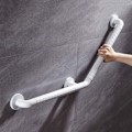 Pikkukuva 1 / 5: 39 39cm 135° Kulmassa oleva suihkutuki kylpyhuoneeseen, ruostumaton teräs PVC tukikaide vammaisille ja vanhuksille WC:hen