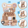 Miniatyrbilde 4 av 5: Travel Busy Board Montessori Aktivitetsbrett Sensorisk Aktivitetsbrett Tretøy