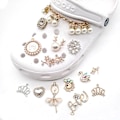 Miniatyrbillede 1 af 5: 14 stk. 3D-clogs-sandaler-pynt (perlekæde), skocharms, søde sko-pynt til clogs-sko-sandal-armbånd DIY