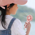 Miniatyrbild 4 av 5: Bärbar dimfläkt, mini transparent sprayfläkt, uppladdningsbar dimspridare via USB med 4 hastigheter för hemmet, kontoret, utomhus, resor