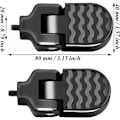 Miniatyrbillede 2 af 5: 2 stk. cykelbagpedaler, cykelfodstøtter, BMX-pedaler, skridsikre cykelpedaler, universelle pedaler i aluminiumlegering, sammenklappelige, skridsikre fodstøtter med montering til