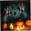 Miniatyrbilde 3 av 5: Halloween-gobelin 51,18x 59,06 tommer Zombie 3D-utskrift Skummel veggteppe Foldbar vaskbar Halloween-dekorasjoner