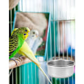 Pikkukuva 4 / 5: 3 ruostumattomasta teräksestä valmistetun linnun ripustussarja, tarvikkeet lintuhäkkiin, rottahäkin tarvikkeet (10 x 4,5 cm)