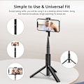 Miniatyrbillede 5 af 5: Tripod Monopod Bluetooth Teleskopisk 3 i 1 Udtrækkelig 270° Rotation TikTok til iPhone og Android, Videooptagelse, Livestreaming