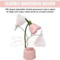 Miniatyrbilde 4 av 5: Barne-LED-skrivebordslampe (rosa), USB-oppladbar blomsterfugl-bordlampe, leselampe med justerbart lys og berøringssensor, soveromsdekorasjonslampe