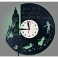 Spara 12-tums LED-ljus Peter Pan-klocka vinyl väggklocka kreativ väggklocka